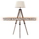 Factory lighting Chinese birch tripod floor lamp with natural wooden tripods