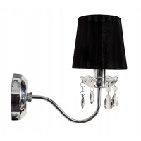 European modern fabric lampshade chrome wall lamp NS-123023D