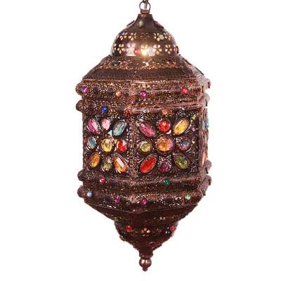 Moroccan Vintage Acrylic Chandelier Southeast Asian E14 E12 E27 E26 iron pendant lights NS-124019