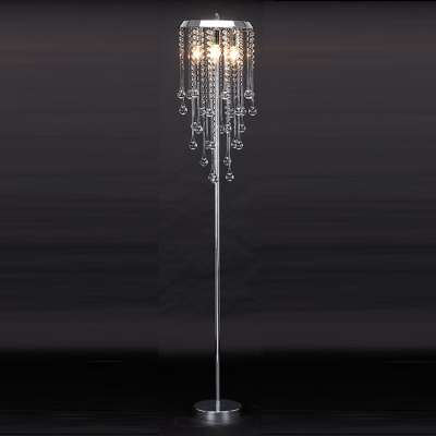 Modern crystal chrome floor lamp NS-122007