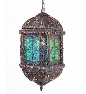 Turkish Mosaic Hanging Lantern Lamp Decorative Morocco Chandeliers Pendant Light NS-124014