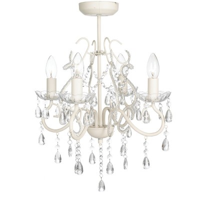 Home Lighting Chandelier Vintage 4 Light Chandelier Acrylic Droplets Pendant Lamp NS-120253