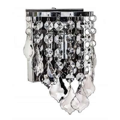 Hotel decor acrylic bead chrome crystal wall lamp NS-123038-3